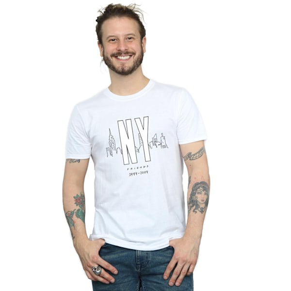 Friends T-shirt för män, NY City, S, vit White S