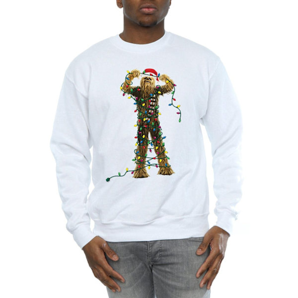 Star Wars Chewbacca Julbelysning Sweatshirt M Vit White M