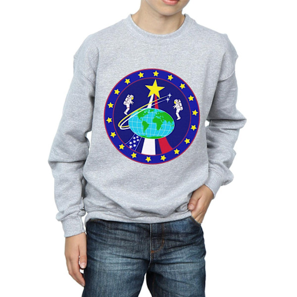 NASA Boys Classic Globe Astronauts Sweatshirt 7-8 år Sport Sports Grey 7-8 Years