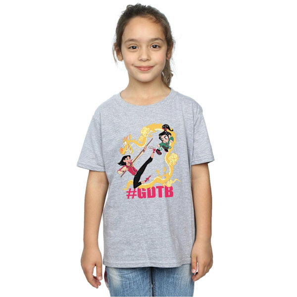 Disney Girls Wreck It Ralph Mulan Och Vanellope Bomull T-shirt Sports Grey 9-11 Years