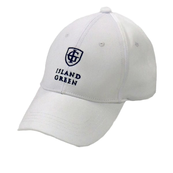 Island Green Herr Logo Böjd Skärm Golfkeps One Size Vit White One Size