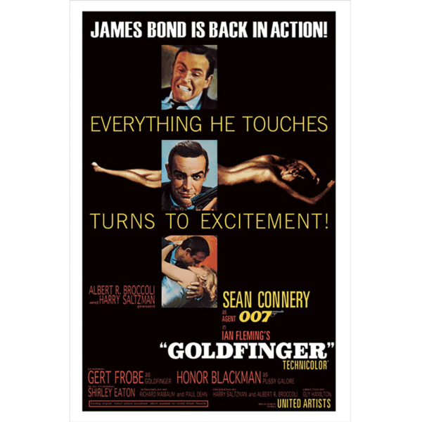James Bond Goldfinger affisch One Size Svart Black One Size