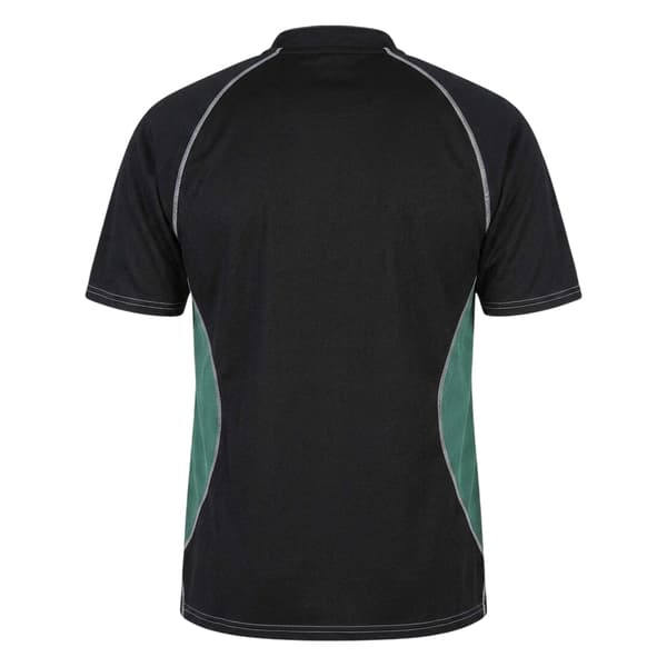 Gilbert Herr Kontrastpanel Normal Raglan Rugbytröja S Svart/ Black/Green S