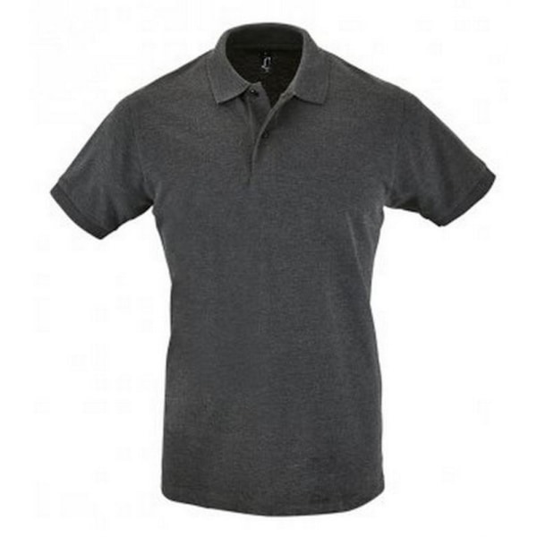 SOLS Herr Perfect Pique Kortärmad Poloskjorta M Charcoal Marl Charcoal Marl M