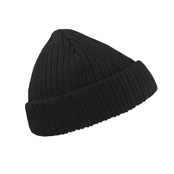 Atlantis Unisex Docker Short Beanie Med Uppvik En Storlek Svart Black One Size