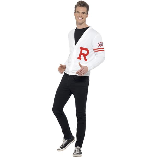Grease Herr Rydell Prep Kostym M Vit/Röd White/Red M