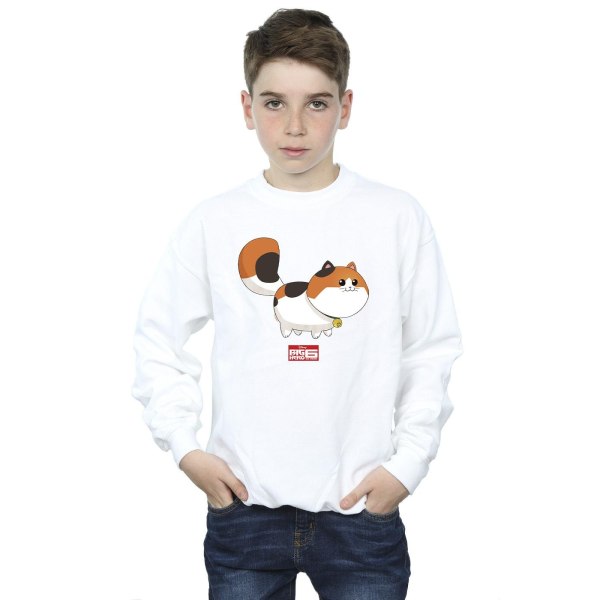 Disney Boys Big Hero 6 Baymax Kitten Pose Sweatshirt 12-13 år White 12-13 Years