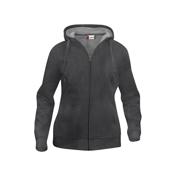 Clique Dam/Dam Plain Full Zip Hoodie L Antracit Melange Anthracite Melange L