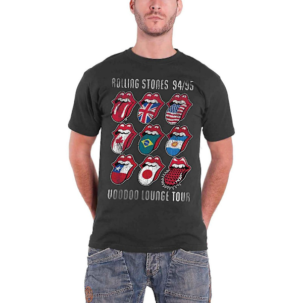 The Rolling Stones Unisex Adult Voodoo Lounge Tongue T-Shirt XX Charcoal Grey XXL