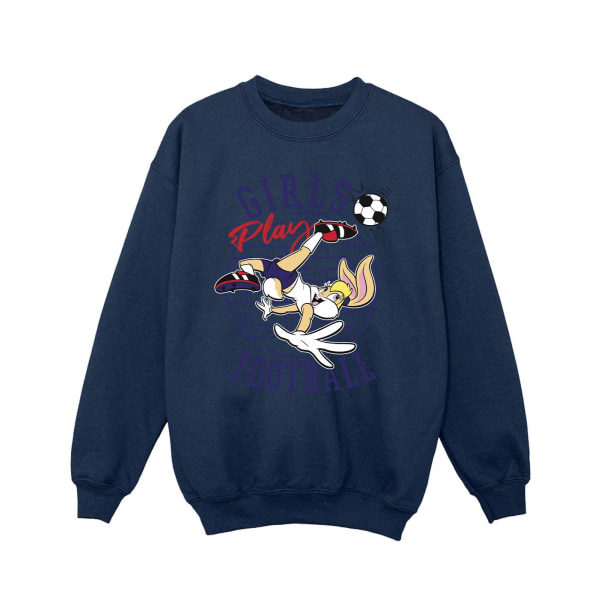 Looney Tunes Girls Lola Bunny Girls Play Football Sweatshirt 12 Navy Blue 12-13 Years