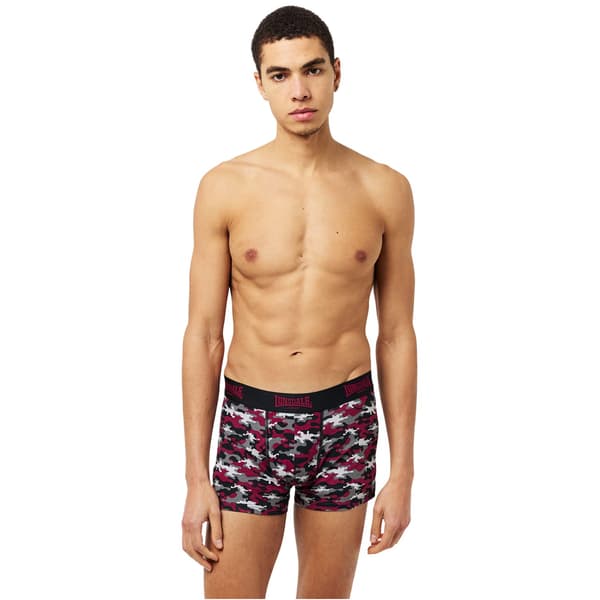 Lonsdale Boxertrosor för män (2-pack) S Rost/Svart Rust/Black S