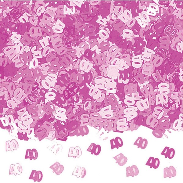 Amscan Shimmer 40th Confetti One Size Pink Pink One Size
