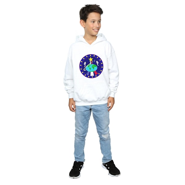 NASA Boys Classic Globe Astronauts Hoodie 5-6 år Vit White 5-6 Years