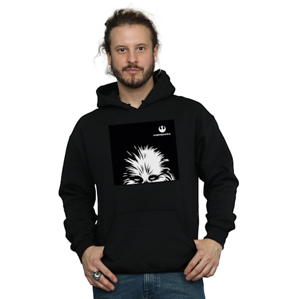 Star Wars Herr Chewbacca Look Hoodie XXL Svart Black XXL
