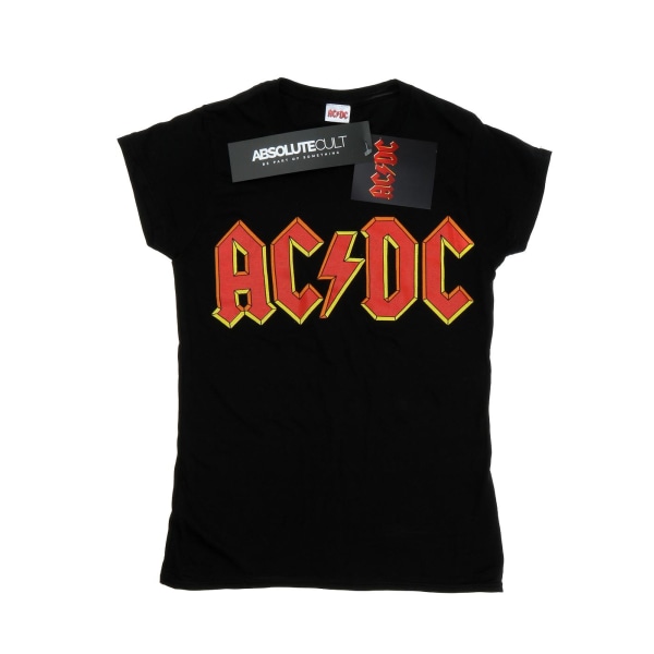 AC/DC Dam/Dam Röd Logotyp bomull T-shirt M Svart Black M