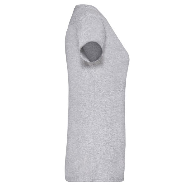 Fruit of the Loom Dam/Damer Valueweight Heather Deep V T-Sh Heather Grey M