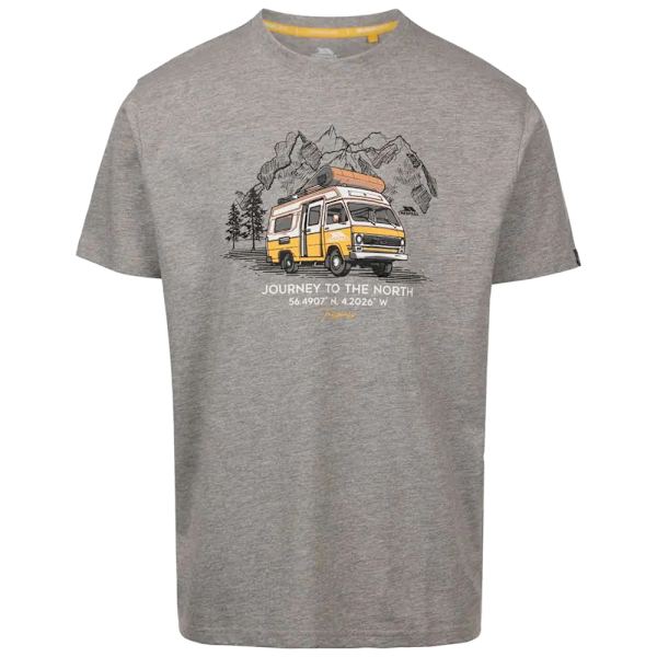 Trespass Tokso T-shirt för män M Gråmelerad Grey Marl M
