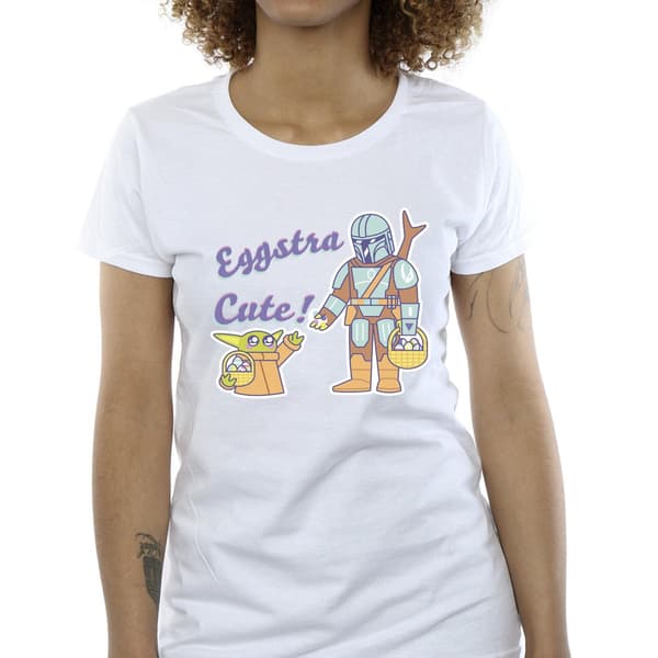 Star Wars Dam/Dam The Mandalorian Eggstra Cute Grogu Bomull White L