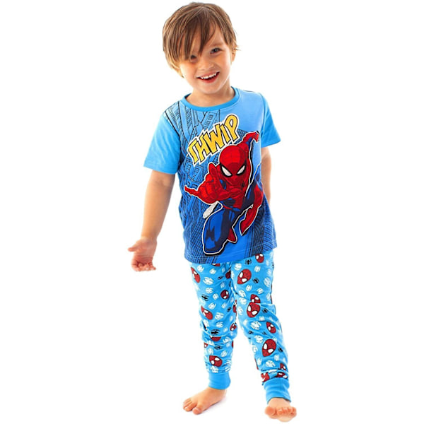 Spider-Man Pyjamas för barn/barn, serietidning, 6-7 år, blå/röd/vit Blue/Red/White 6-7 Years