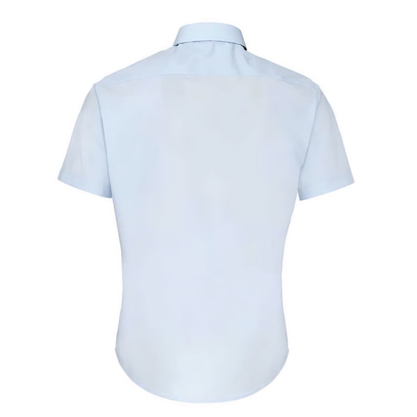 Premier Mens Supreme Poplin Kortärmad Skjorta 16.5in Ljus Blå Light Blue 16.5in