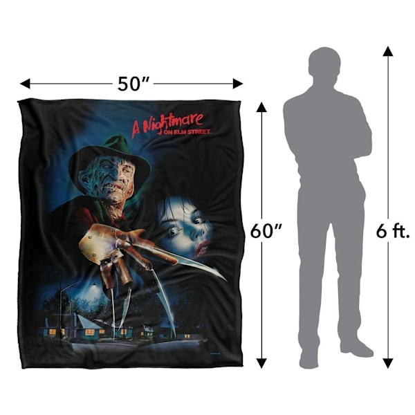 Mardröm på Elm Street Poster Freddy Krueger Filt One Size Multicoloured One Size