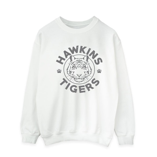 Netflix Mens Stranger Things Hawkins Grå Tiger Sweatshirt S Vit White S