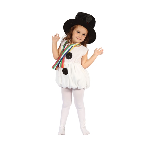 Bristol Novelty Toddlers Snowgirl Costume One Size Vit/Svart/ White/Black/Multi One Size