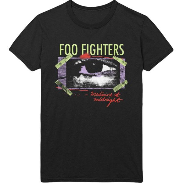 Foo Fighters Unisex vuxenmedicin vid midnatt Tejpad T-shirt XL Black XL