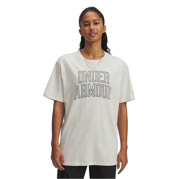 Under Armour Dam Campus UA Rival Wordmark Relaxed Fit White 10 UK