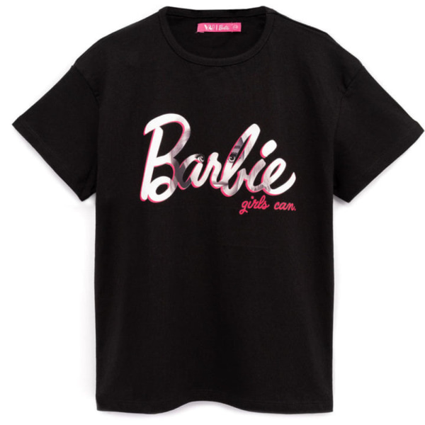 Barbie Girls T-Shirt (2-pack) 7-8 år Svart/Vit Black/White 7-8 Years
