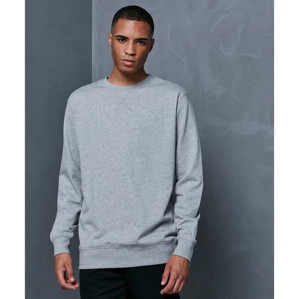 Bygg ditt varumärke Herr Basic Crew Neck Sweatshirt XXL Heather Grå Heather Grey XXL
