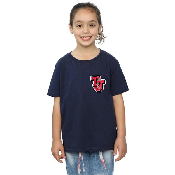 Tom And Jerry Girls Collegiate Logo Bomull T-shirt 5-6 år Na Navy Blue 5-6 Years