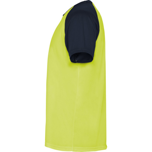Roly Barn/Barn Indianapolis Kortärmad Sport T-shirt 1 Fluro Yellow/Navy Blue 12 Years