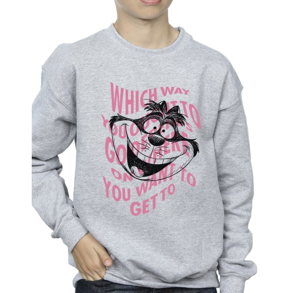 Disney Boys Alice In Wonderland Chesire Cat Sweatshirt 9-11 Ja White 9-11 Years