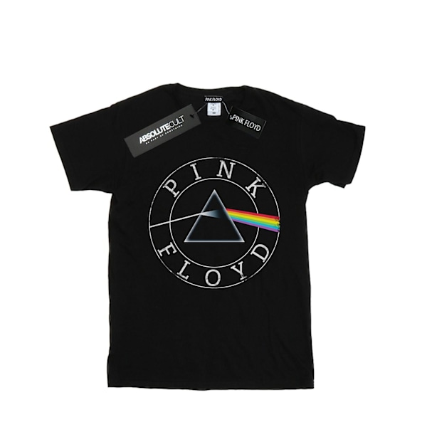 Pink Floyd Dam/Damer Prism Circle Logo Bomull Boyfriend T-Shirt XXL Svart Black XXL