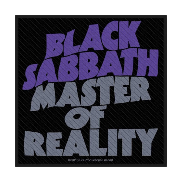 Black Sabbath Master Of Reality Standard Patch One Size Svart/Lila/Grå Black/Purple/Grey One Size