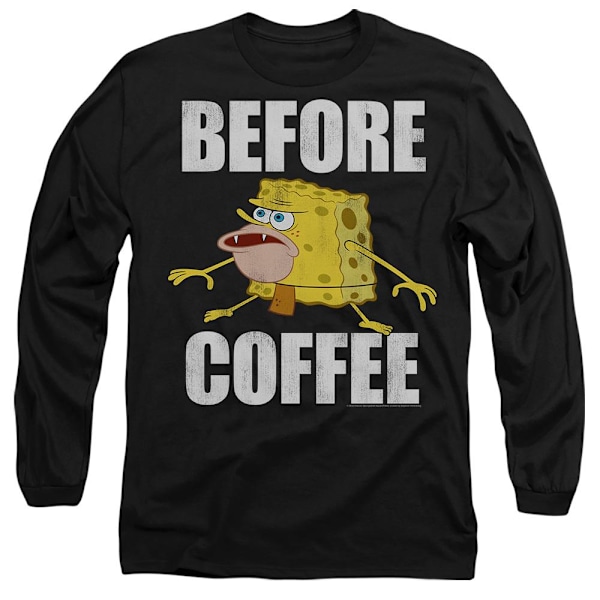 SvampBob Fyrkant Unisex Vuxen Innan Kaffe Meme T-Shirt M Black M