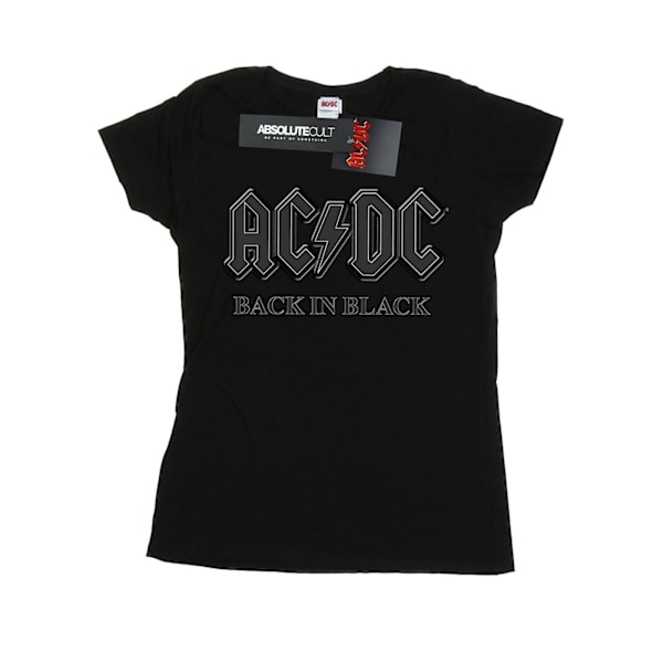AC/DC Dam/Kvinnor Back In Black Boyfriend Fit Bomull T-shirt Black XL