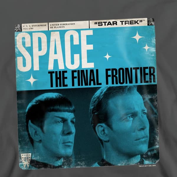 Star Trek Unisex Vuxen Final Frontier Tröja S Kolgrå Charcoal S