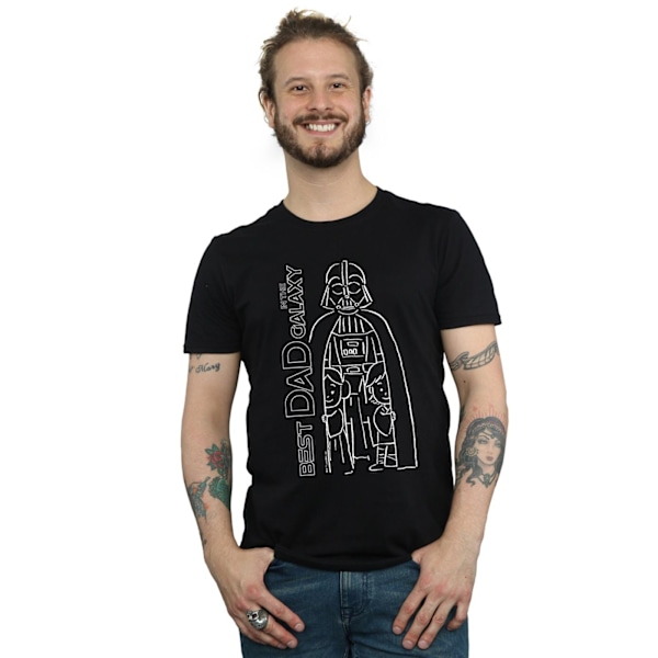 Star Wars T-shirt för män - Bästa pappa i galaxen - Svart - M Black M