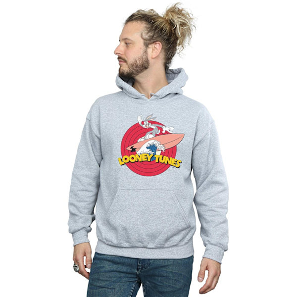 Looney Tunes Herr Bugs Bunny Surfing Hoodie XXL Sports Grey Sports Grey XXL