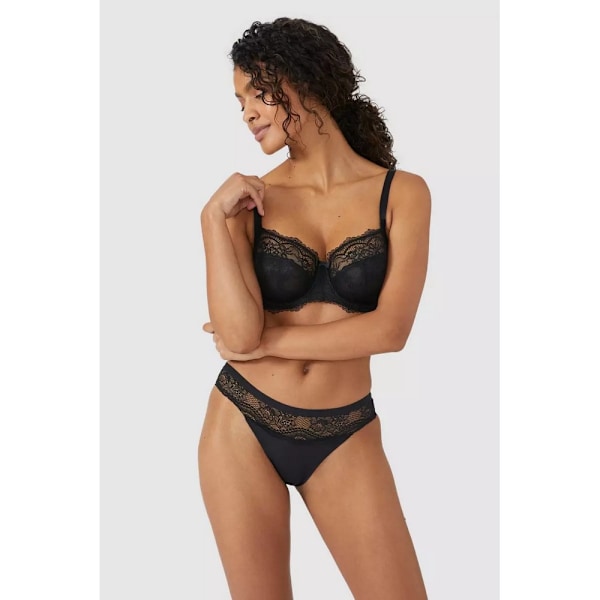 Vacker Dam/Dam Scallop Icke-Vadderad BH (2-pack) 32F B Black/White 32F