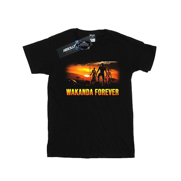 Marvel Dam/Kvinnor Black Panther Wakanda Forever Bomull Boyfriend T-Shirt Black 3XL