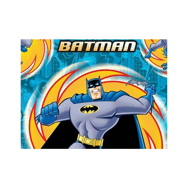 Batman Plast Tryckt Bordsduk En Storlek Gul/Blå Yellow/Blue One Size