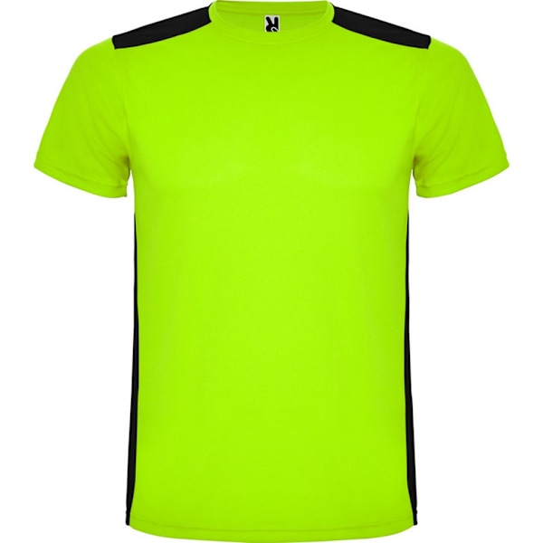 Roly Barn/Barn Detroit Sports T-shirt 8 år Lime/Solid B Lime/Solid Black 8 Years