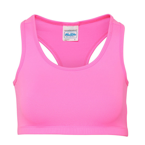 AWDis Cool Dam/Damer Girlie Cool Sports Crop Top 12 UK Elektrisk Rosa Electric Pink 12 UK