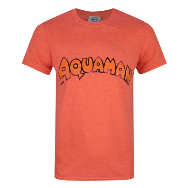 Aquaman Herr Logotyp T-shirt S Orange Orange S
