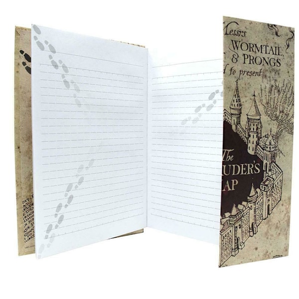 Harry Potter Marauders Map A5 Anteckningsbok En Storlek Brun Brown One Size