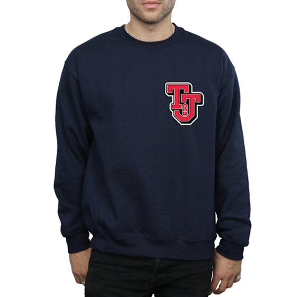 Tom And Jerry Herr Sweatshirt med Collegiate-logotyp XL Marinblå Navy Blue XL