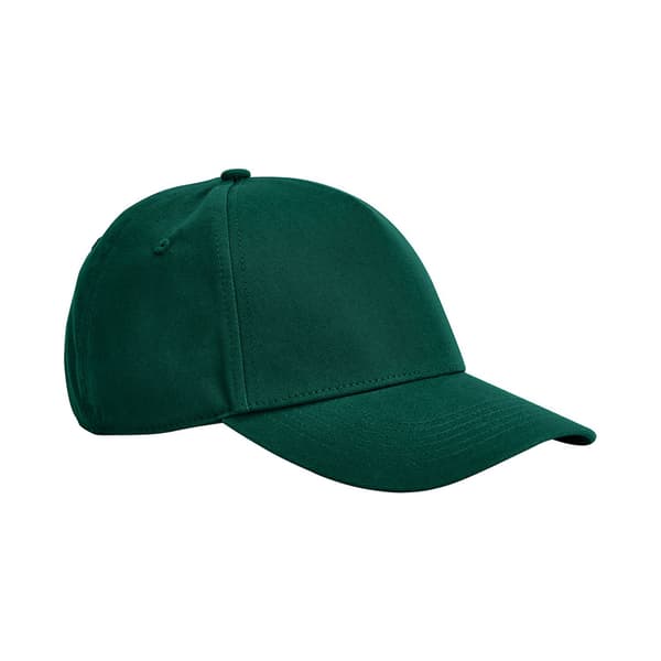 Beechfield Classic Organic Cotton Panelled Cap One Size Black Black One Size